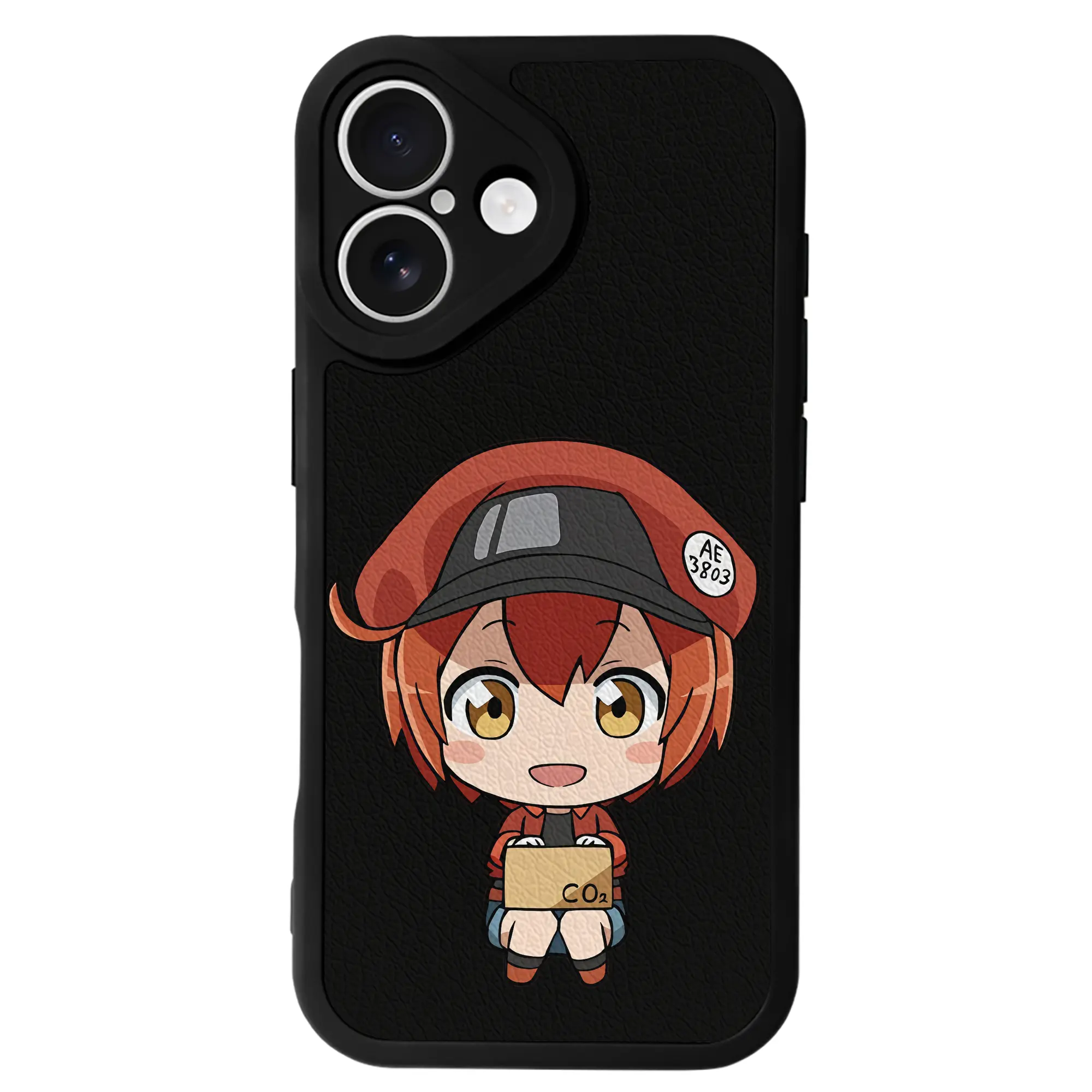 はたらく細胞 グッズ,赤血球 - IPhone 16シリーズ対応 ・ シリコンスマホケース ・ レザー調 ・ 高精度フィット ・ 耐衝撃 ・ ワイヤレス充電対応 ・ 精密カット